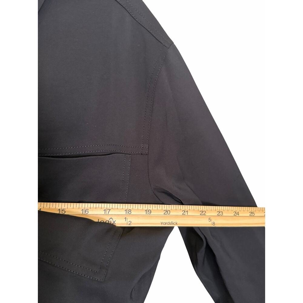 NWT Quince Stretch Crepe Cropped Jacket Black Large Quiet Luxury Capsule Travel - Picture 6 of 10